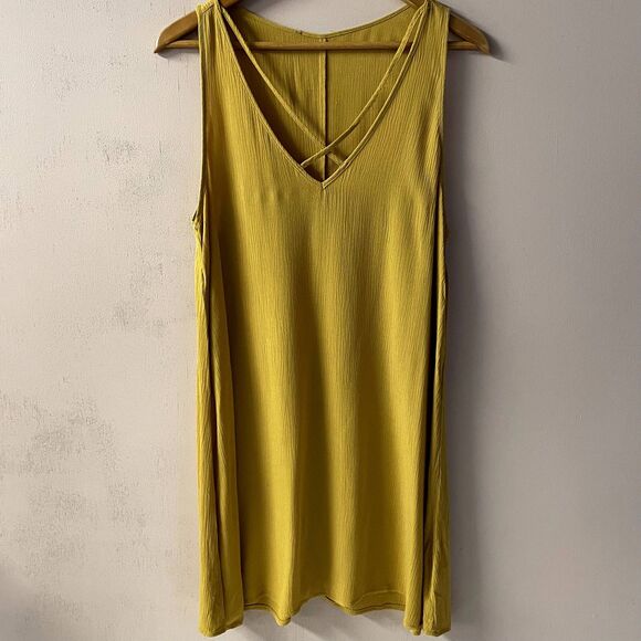 Forever 21 NWOT Mustard Yellow Tank Dress Size M - Picture 9 of 10